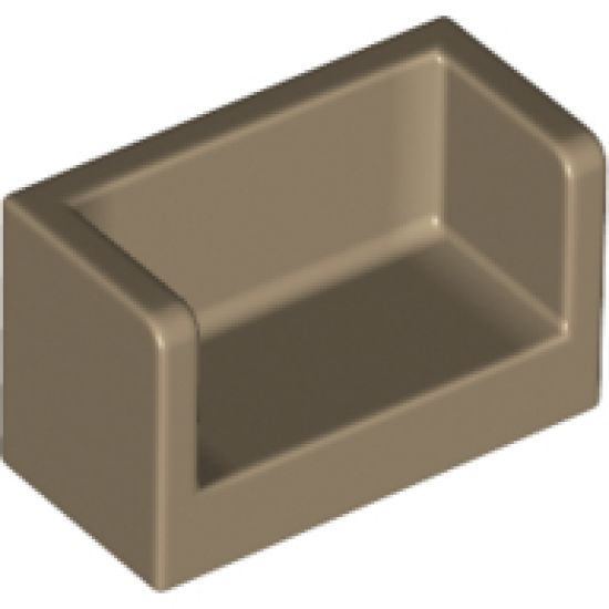 Panel 1 x 2 x 1 with Rounded Corners and 2 Sides