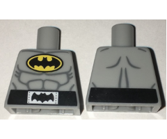 Torso Batman Logo in Yellow Oval with Muscles and Black Belt with Bat on Buckle Pattern