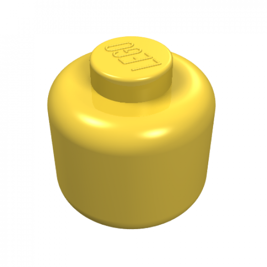 Minifigure, Head (Plain) - Solid Stud