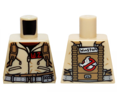 Torso Ghostbusters Jumpsuit with 'W.Z.' ID Badge and 'Winston' on Reverse Pattern