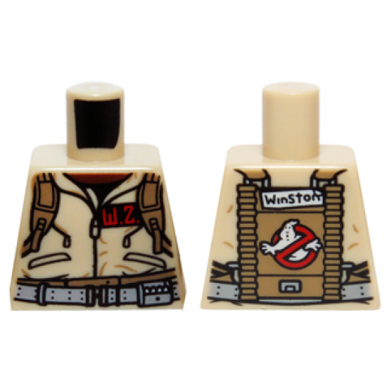 Torso Ghostbusters Jumpsuit with 'W.Z.' ID Badge and 'Winston' on Reverse Pattern