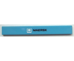 Tile 1 x 8 with Maersk Logo and Small 'MAERSK' Pattern (Sticker) - Set 10219