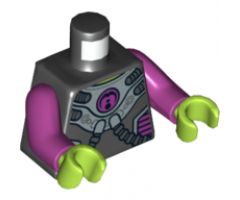 Torso Alien Conquest Alien Two Hoses Pattern / Magenta Arms / Lime Hands