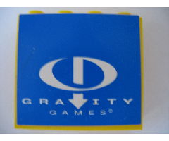 Panel 1 x 4 x 3 with Gravity Games Logo White on Blue Pattern (Sticker) - Set 3585