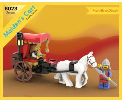 6023 - Maiden's cart - Lego Medieval Castle Moc Instructions