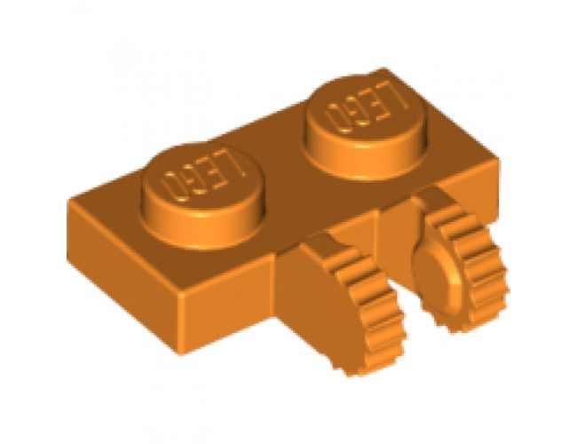 Hinge Plate 1 x 2 Locking with 2 Fingers on Side and 9 Teeth