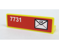 Panel 1 x 4 x 1 with Mail Envelope and '7731' on Left Side Pattern (Sticker) - Set 7731