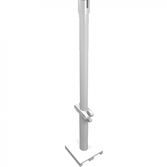 Boat Mast 2 x 2 x 9 2/3 Bar with Slot on Top and 2 Finger Hinge on Two Sides