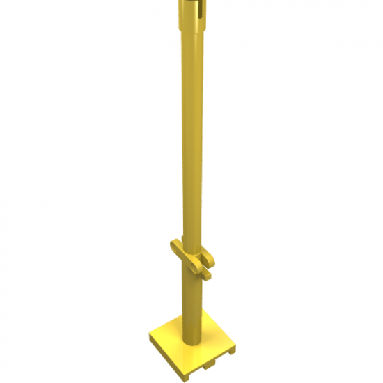 Boat Mast 2 x 2 x 9 2/3 Bar with Slot on Top and 2 Finger Hinge on Two Sides