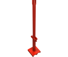 Boat Mast 2 x 2 x 9 2/3 Bar with Slot on Top and 2 Finger Hinge on Two Sides