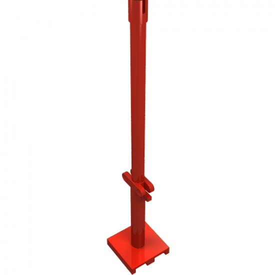 Boat Mast 2 x 2 x 9 2/3 Bar with Slot on Top and 2 Finger Hinge on Two Sides