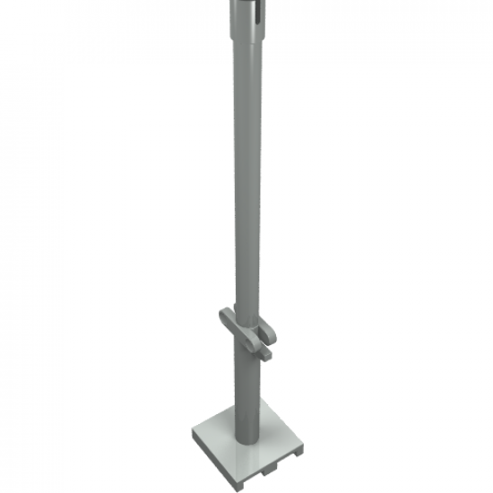Boat Mast 2 x 2 x 9 2/3 Bar with Slot on Top and 2 Finger Hinge on Two Sides