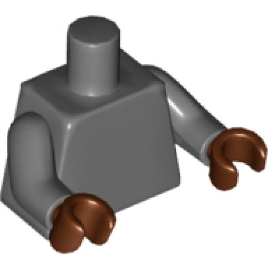 Torso Plain / Dark Bluish Gray Arms / Reddish Brown Hands