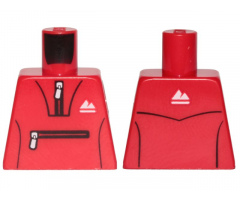 Torso Tracksuit with White Zippers and Mountain Logo Pattern