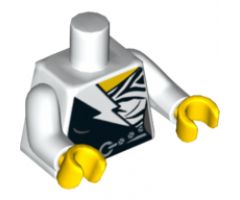 Torso Metallic Silver Medallion with Dollar Sign Pattern / Yellow Arms / Yellow Hands