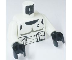 Torso SW Armor Scout Trooper Pattern (Dark Gray Accents) / White Arms / Black Hands