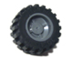 Wheel & Tire Assembly 18mm D. x 14mm with Black Tire 30.4 x 14 (30285 / 30391)