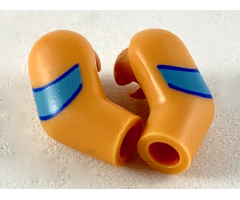 Arm, (Matching Left and Right) Pair with Medium Azure Curved Armband Pattern