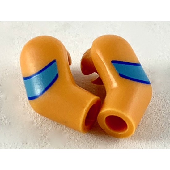 Arm, (Matching Left and Right) Pair with Medium Azure Curved Armband Pattern