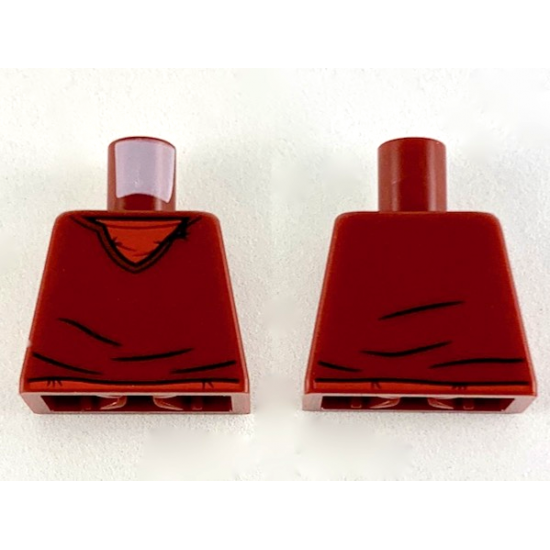 Torso V-Neck Sweater, Red Shirt and Belt Pattern