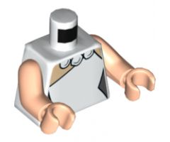 Torso Female Outline, Dress and Stone Necklace Pattern (Wilma Flintstone) / Light Nougat Arms / Light Nougat Hands