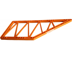 Support 31 x 13 Girder, Trapezoid with Orange and White Danger Stripes Pattern (Sticker) - Set 4210