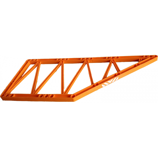 Support 31 x 13 Girder, Trapezoid with Orange and White Danger Stripes Pattern (Sticker) - Set 4210