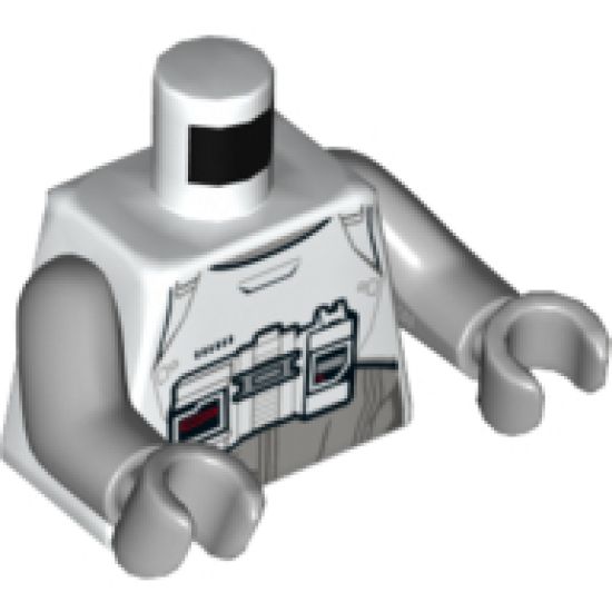 Torso SW First Order Walker Driver Armor Pattern / Light Bluish Gray Arms / Light Bluish Gray Hands