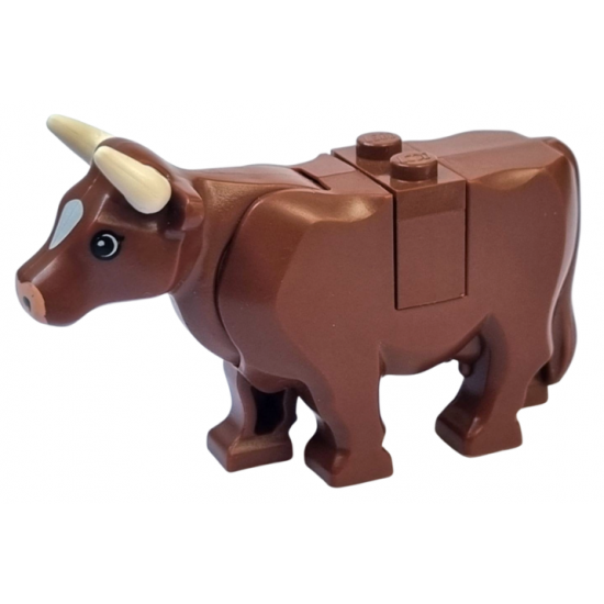 Cow with Pink Muzzle and White Spot on Head Pattern (Plate on Top)