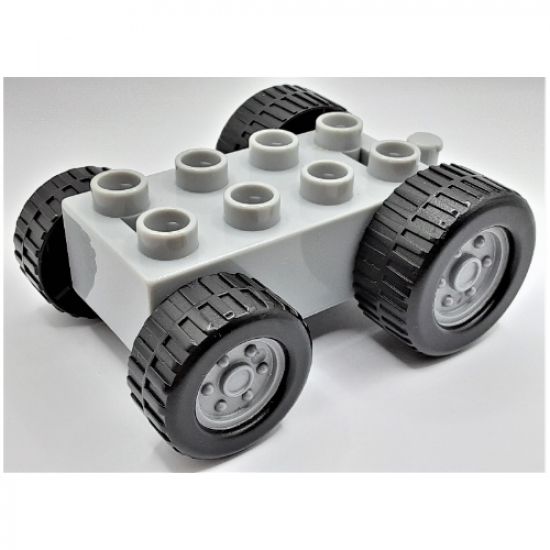 Duplo, Vehicle Car Base 2 x 4 Tractor with Front and Rear Wheels