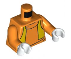 Torso Turtleneck with Bright Light Orange Vest Pattern / Orange Arms / White Hands
