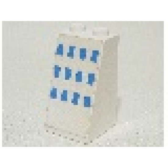 Slope 75 2 x 2 x 3 - Hollow Studs with 12 Blue Rectangles (Ferry Windows) Pattern (Sticker) - Set 1656-2