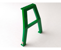 Support Crane Stand Double - No Studs on Cross-Brace with Red and White Danger Stripes on Both Sides Pattern (Stickers) – Set 7939
