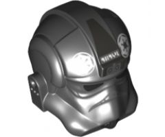 Minifigure, Headgear Helmet SW Stormtrooper Type 2, TIE Fighter Pilot Pattern 3