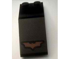 Windscreen 5 x 2 x 1 2/3 with Red Bat with Black Outline Pattern (Sticker) - Set 7888
