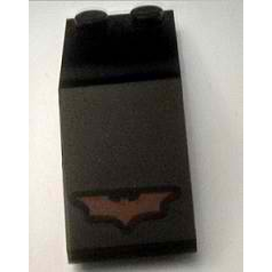 Windscreen 5 x 2 x 1 2/3 with Red Bat with Black Outline Pattern (Sticker) - Set 7888