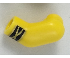 Arm, Left with Black Cuff with Gold Stripes Pattern