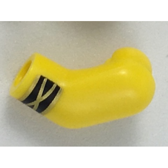 Arm, Left with Black Cuff with Gold Stripes Pattern