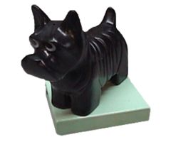 Duplo, Animal Dog Scottish Terrier (Scottie) on Light Green Base