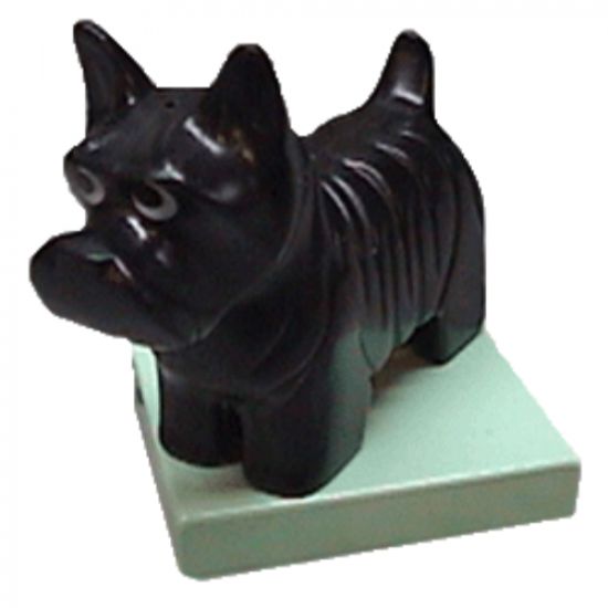 Duplo, Animal Dog Scottish Terrier (Scottie) on Light Green Base