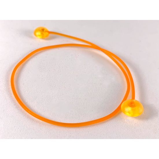 Clikits Cord, Jelly String with 2 Trans-Light Orange Caps - 235mm - Side Attachment