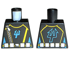 Torso Aquazone Aquaraiders II Trident, Silver Belt and Zipper Pattern