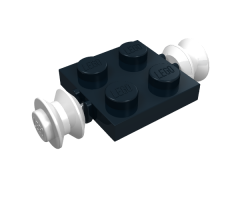 Wheel Plate, Modified 2 x 2 with Wheels White
