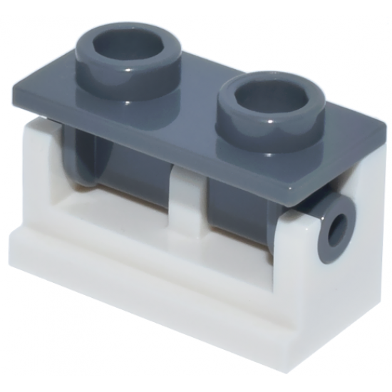 Hinge Brick 1 x 2 Base with Dark Bluish Gray Hinge Brick 1 x 2 Top Plate (3937 / 3938)