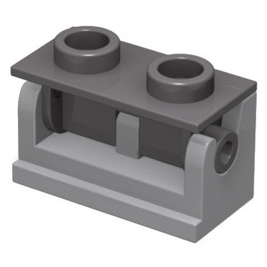 Hinge Brick 1 x 2 Base with Dark Bluish Gray Hinge Brick 1 x 2 Top Plate (3937 / 3938)