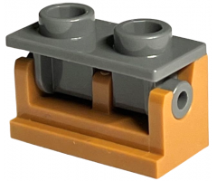 Hinge Brick 1 x 2 Base with Dark Bluish Gray Hinge Brick 1 x 2 Top Plate (3937 / 3938)