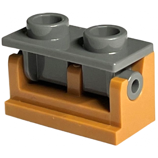 Hinge Brick 1 x 2 Base with Dark Bluish Gray Hinge Brick 1 x 2 Top Plate (3937 / 3938)