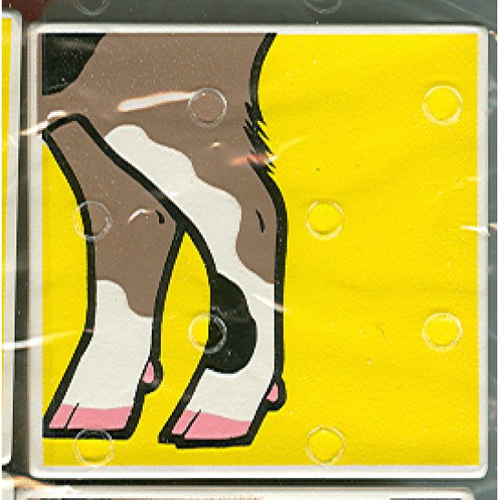 Duplo, Tile 2 x 2 x 1 with Goat Mosaic Picture 06 Pattern (Set 1078)
