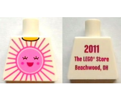 Torso Pink Sun Front, 2011 The LEGO Store Beachwood, OH Back Pattern