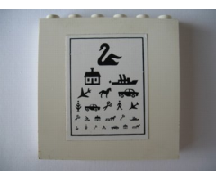 Brick 1 x 6 x 5 with Eye Chart Pattern (Sticker) - Set 231-1